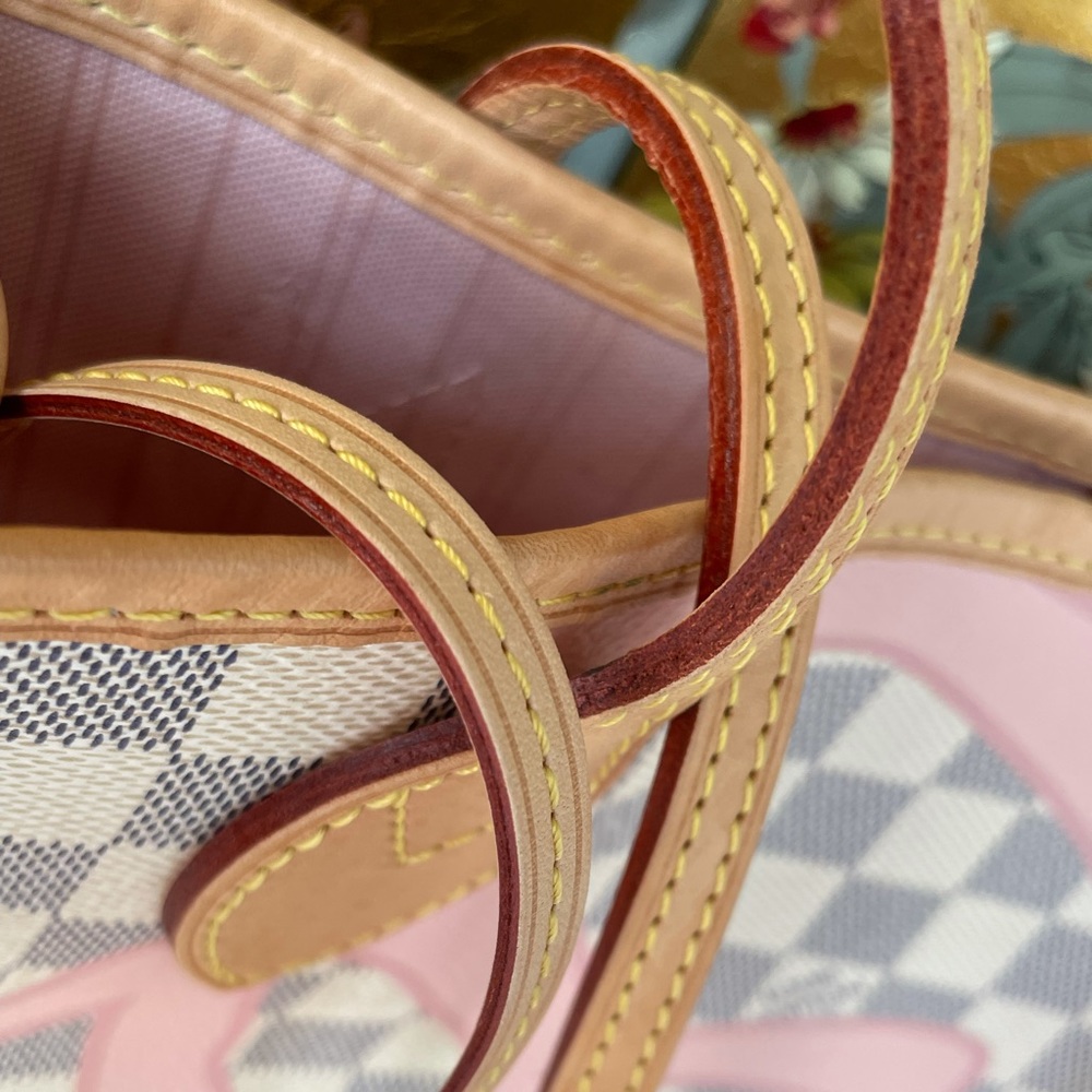 π Louis Vuitton Neverfull Damier Azure Tahitienne Ltd Edition RARE - Picture 12 of 17
